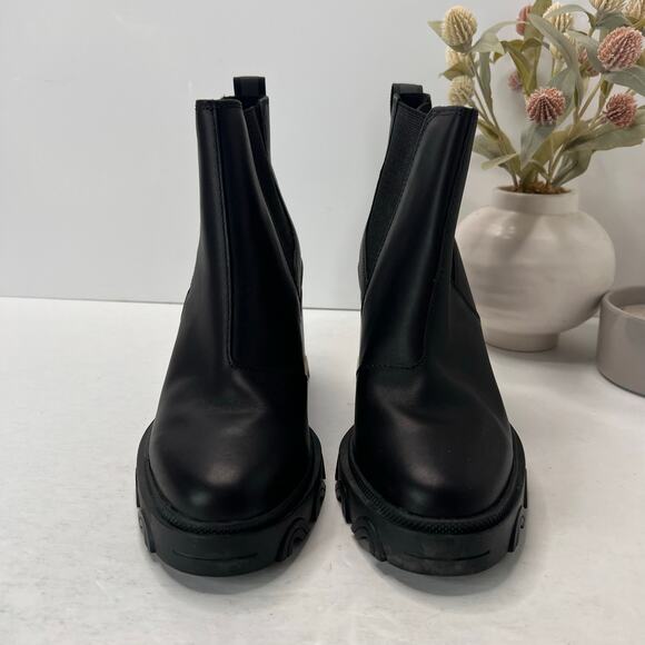 Sorel Brex Heel Lace Waterproof Boot Black/Cream Women 8.5 - Picture 2 of 9